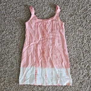 Charming Pink and White Kids Casual Dress